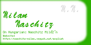 milan naschitz business card